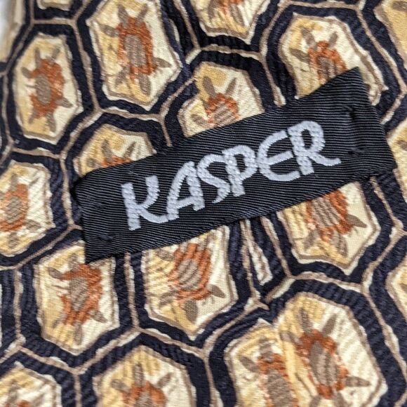 Vintage Men's 100% Silk Tie Abstract Print - By KASPER - Picture 5 of 15